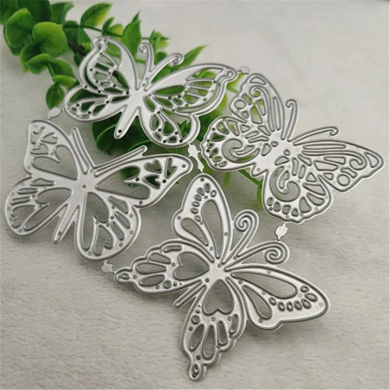 

Thanksgiving Christmas Butterfly Card Paper DIY Craft 4 PCS Metal Decoration Die Embossing Stencils Butterfly Set Cutting Dies