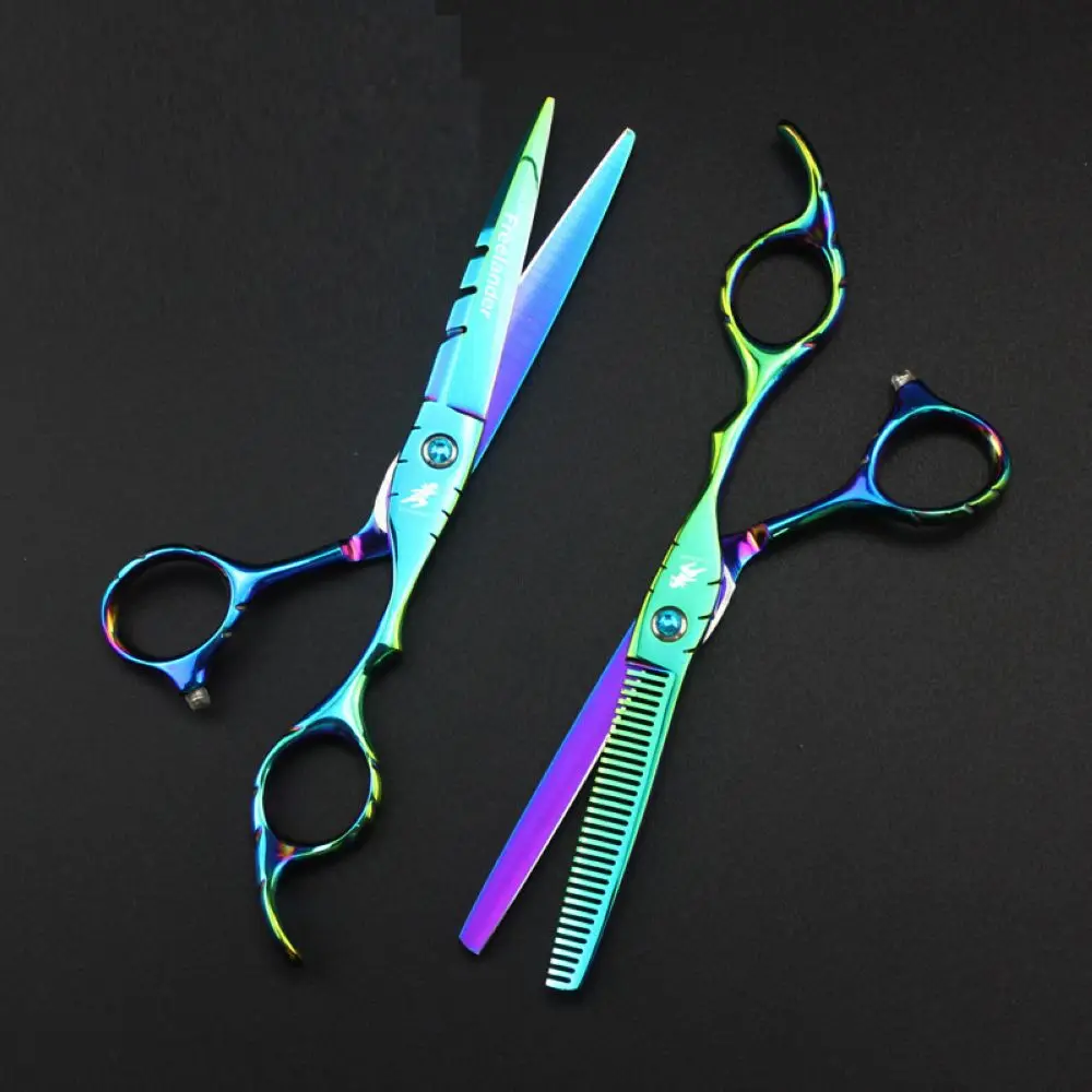 Freelander 6 дюймовый зеленый набор ножниц для стрижки волос Профессиональные