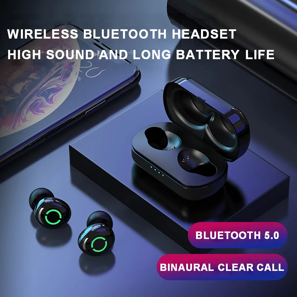 T5 TWS Bluetooth 5 0 Headsat DC 5V беспроводные наушники мини стерео HIFI IPX5 Водонепроницаемый