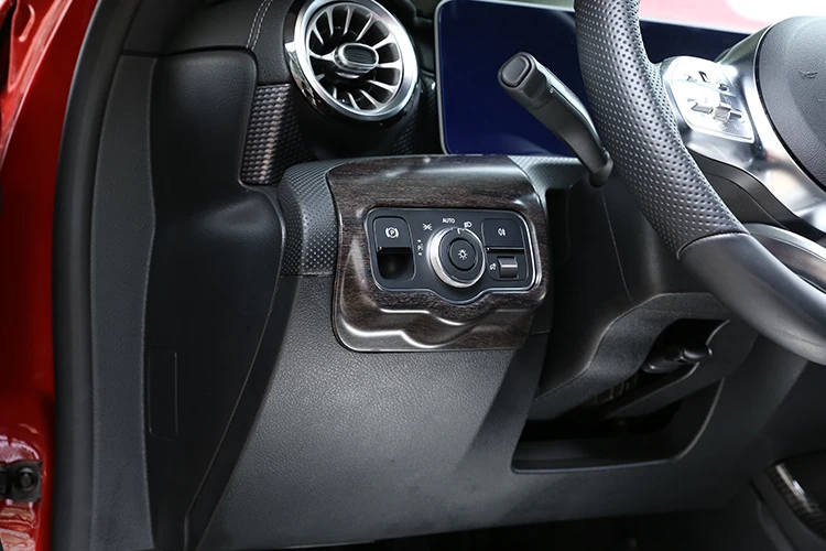 Для Mercedes Benz A Class A180 W177 LHD Дуб отделка под дерево ABS Автомобильная рама переключателя фар отделка Аксессуары
