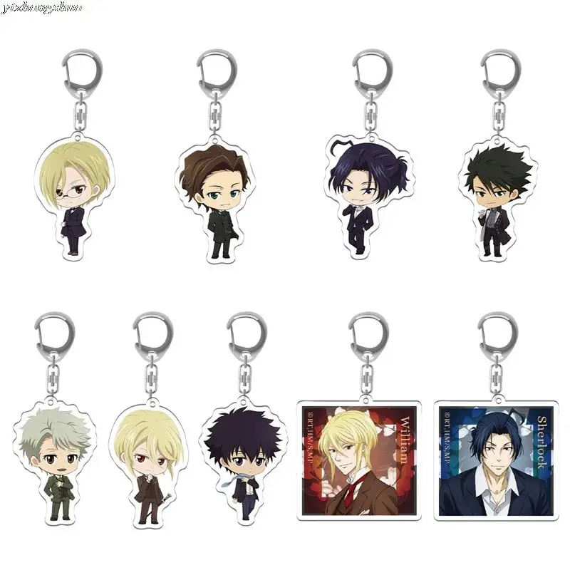 

Брелок с подвеской из аниме Мориарти Патриот Вильям Джеймс Мориарти брелок из акрила Очаровательное украшение для косплея подарки на день ...