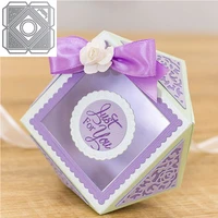 3d mini multi faceted gift candy box purse metal cutting dies set for diy craft scrapbooking making template 2020 hot sale