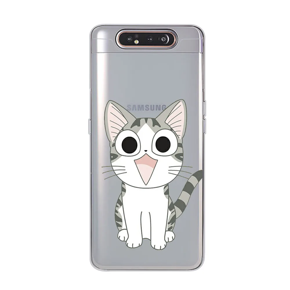 

ciciber Phone Case Cover for Samsung Galaxy A50 A70 A80 A60 A40 A30 A20 A10 A20e Soft Silicone TPU Funda Capa Cartoon Animal Cat