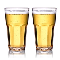 pack of 2 popular transparent beer cup tritan plastic wine glass whisky glass bar wholesale customization tumbler cup