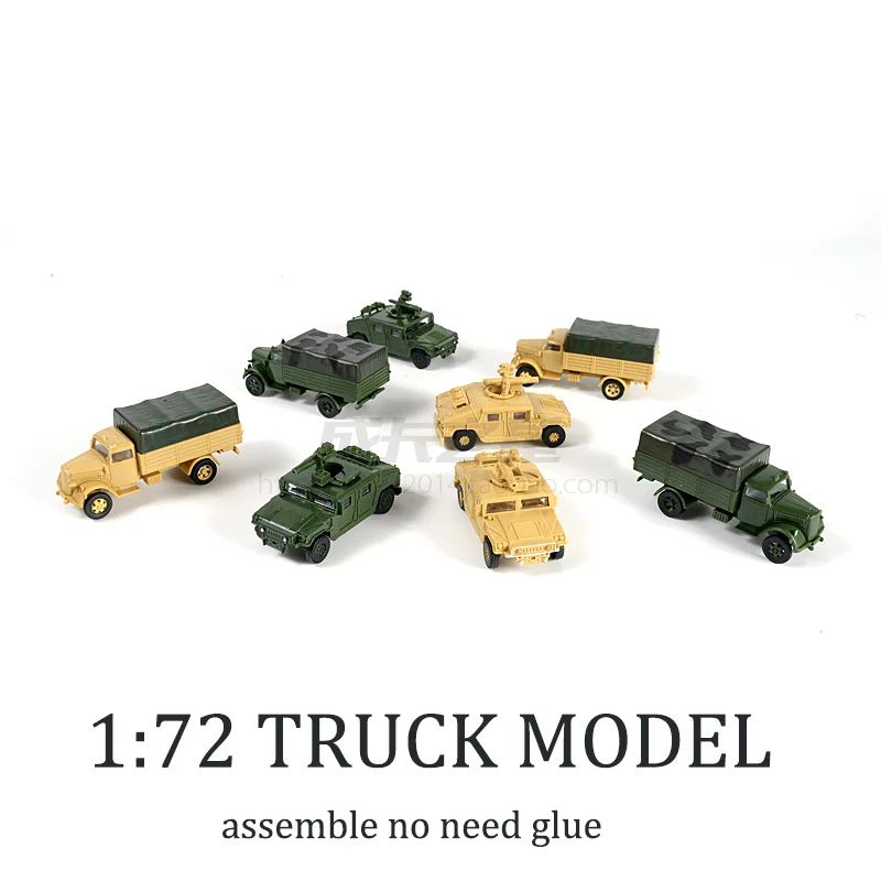 1: 72 4D Hummer ракеты молнии грузовик Бесплатный клей собрать модель Военная детская игрушка мальчик подарок