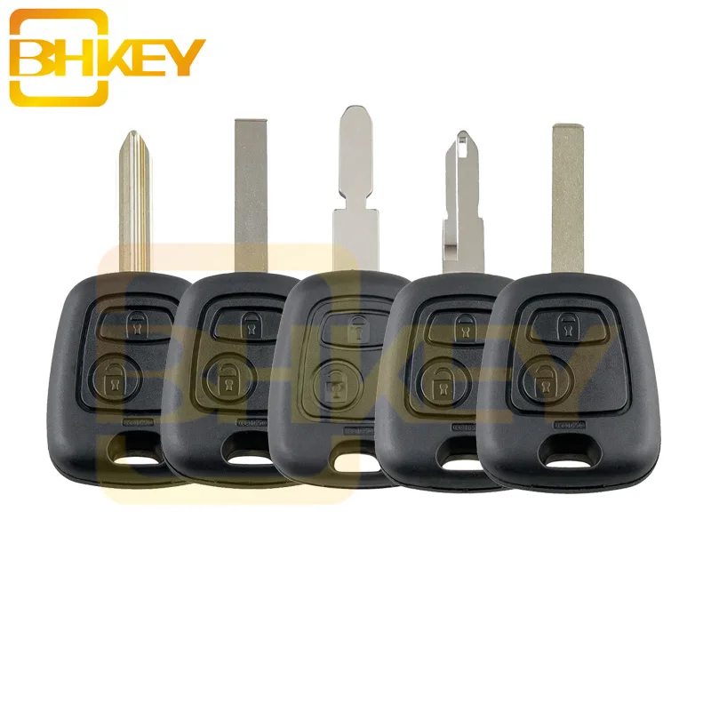 BHKEY 2 кнопочный ФОБ для Citroen C1 C2 C3 C4 Saxo Picasso Xsara Peugeot 106 206 306 307 107 207 407|Ключ от авто| |