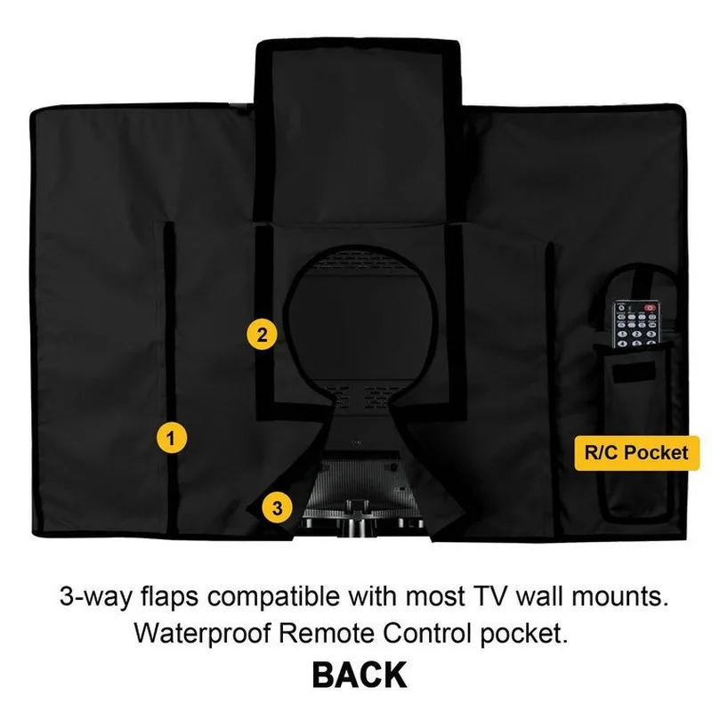 Funda de TV para exteriores, cubierta impermeable a prueba de polvo, de tela Oxford de 22 a 70 pulgadas, para exteriores, jard&iacute;n-3
