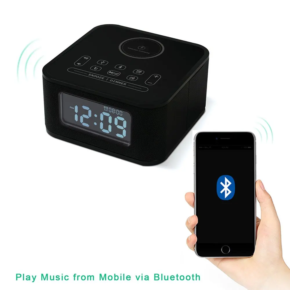 Колонки Homtime FM-радио портативная Bluetooth-колонка с USB Беспроводная зарядка