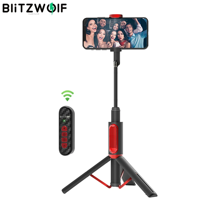 

BlitzWolf BW-BS10 Pro bluetooth Selfie Stick,All-in-one Portable Selfie Stick Tripod for iPhone for Samsung Xiaomi Smartphone