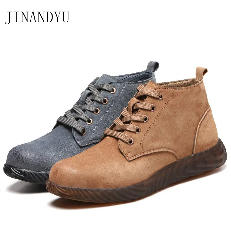 Женская безопасная обувь большие размеры 46 ботинки из стали мужские рабочие