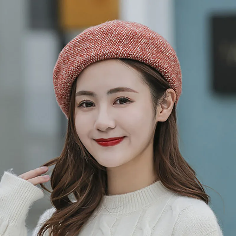 Новинка 2019 шапка в виде тыквы монохромный берет модная для художника простая