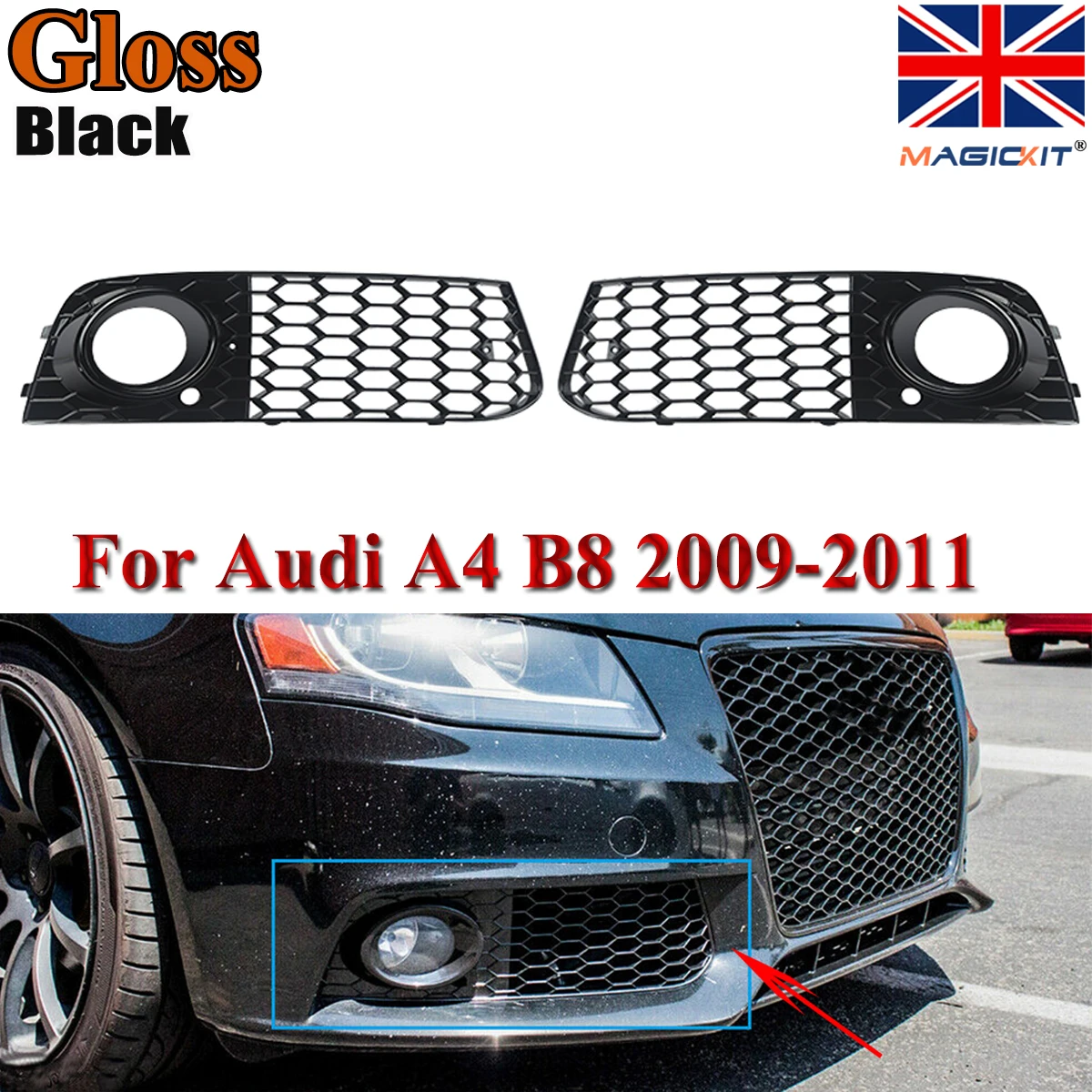 MagicKit 2 шт. Высококачественная хромированная крышка противотуманной фары из АБС