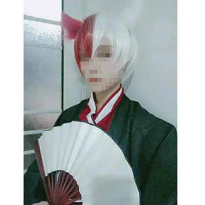 

High Quality Shoto Todoroki Wig Anime My Hero Academia Heat Resistant Synthetic Hair Cosplay Costume Wig + Ears