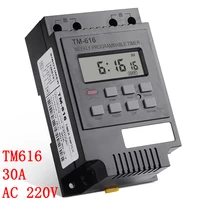 30a 220v load 7 days weekly programmable electronic timer digital timer switch relay control tm616 din rail mount timer