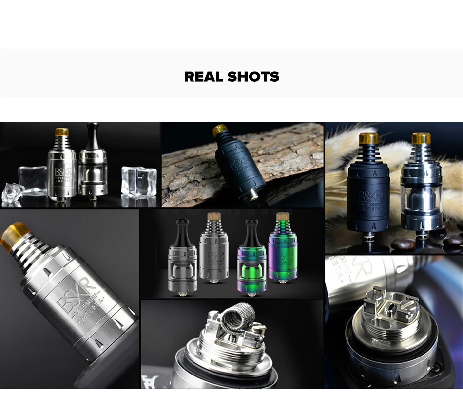 Vandy vape BSKR V1.5 Мини MTL RTA атомайзер с Ni80 Сверхтонкий MTL плавленый Clapton провод VS Berserker V1.5 электронная сигарета