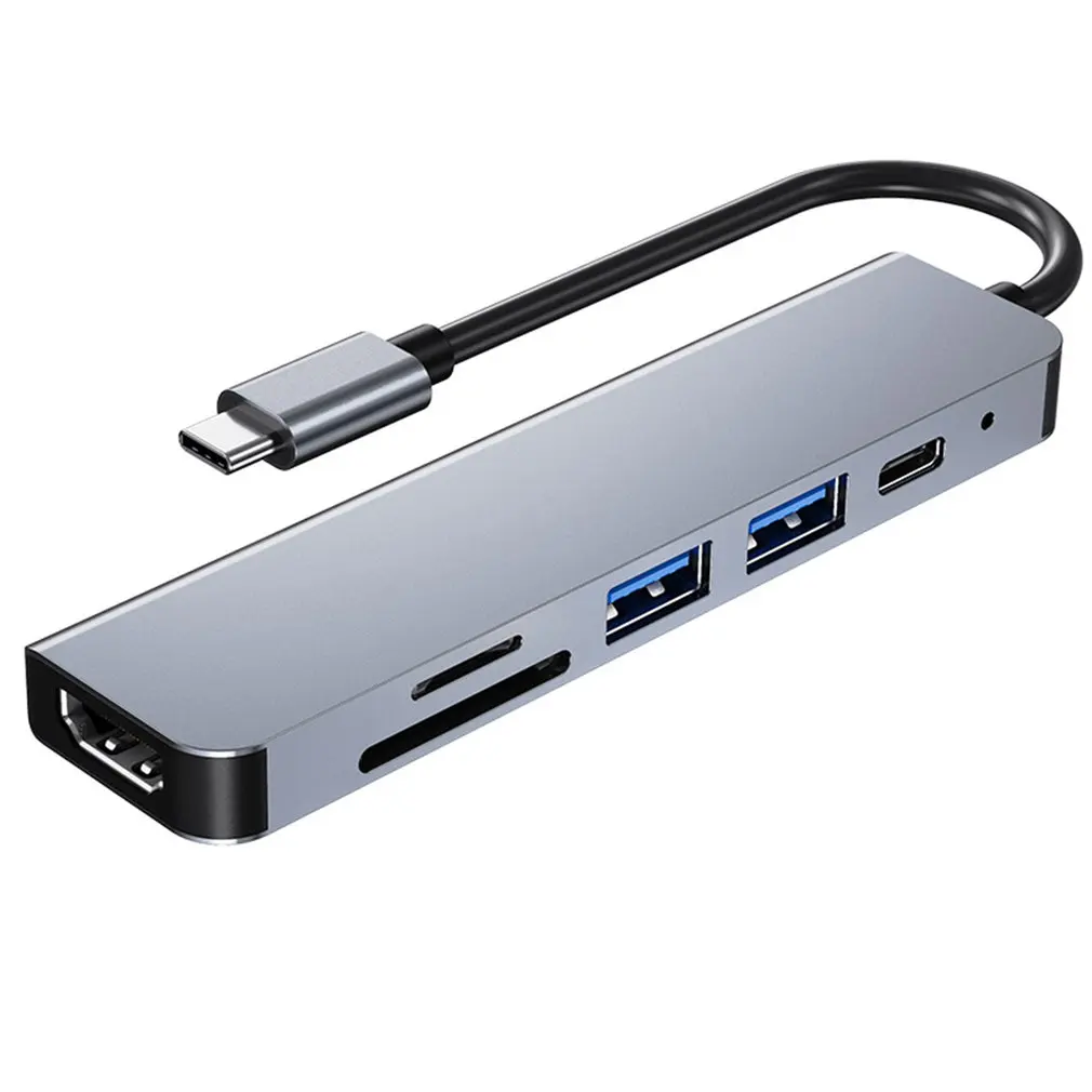

USB-концентратор 6 в 1, 4k HDMI, USB 3,0, кардридер
