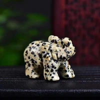 1pc elephant figurines craft carved natural stone balmatin elephant mini animals statue for home decor chakra healing