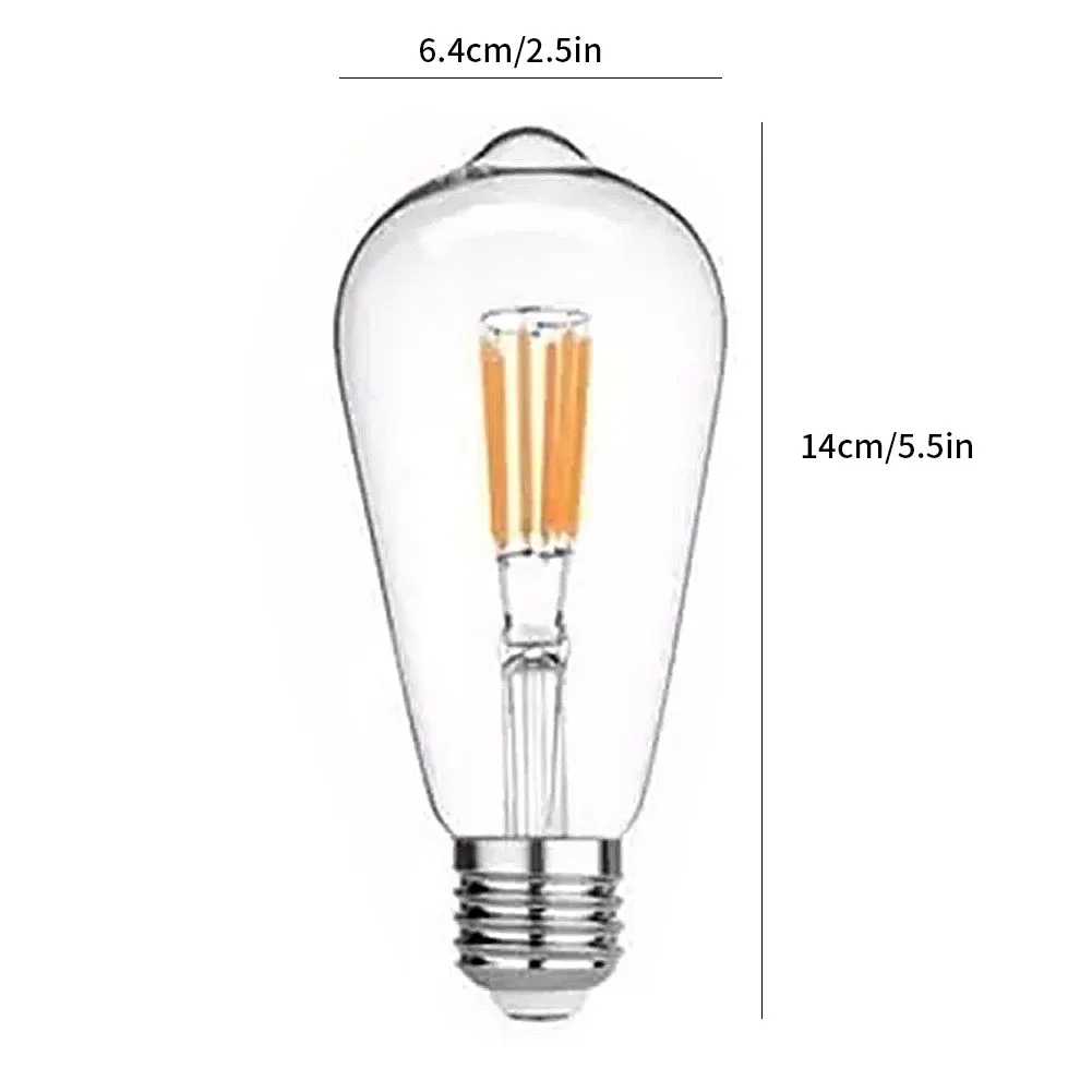 

LED Bulbs Warm Light Energy Saving Bulb Retro 6W E27 Vintage Lamp Better Lighting Performance Long Service Life LED Light Bulb