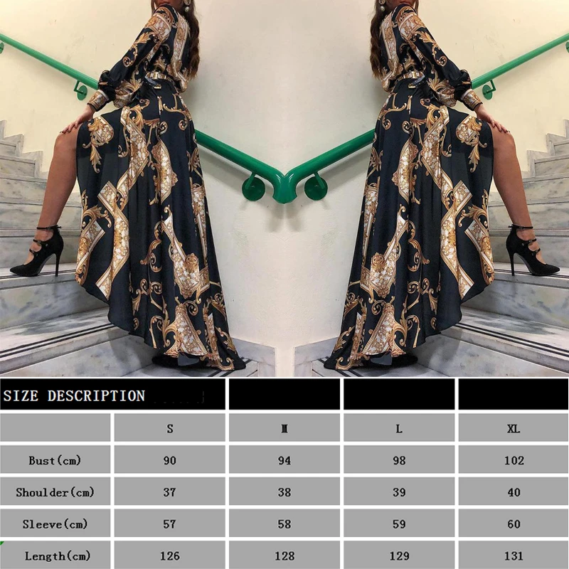 Новое модное женское асимметричное платье с отложным воротником и цветочным