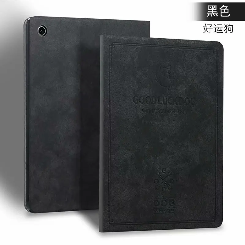 Модный Цветной чехол для huawei MediaPad T5 10 оболочки AGS2-W09 AGS2-L09 AGS2-L03 10,1 ''чехол Funda Чехол-книжка из искусственной кожи чехол+ подставка для ручек - Цвет: black dog