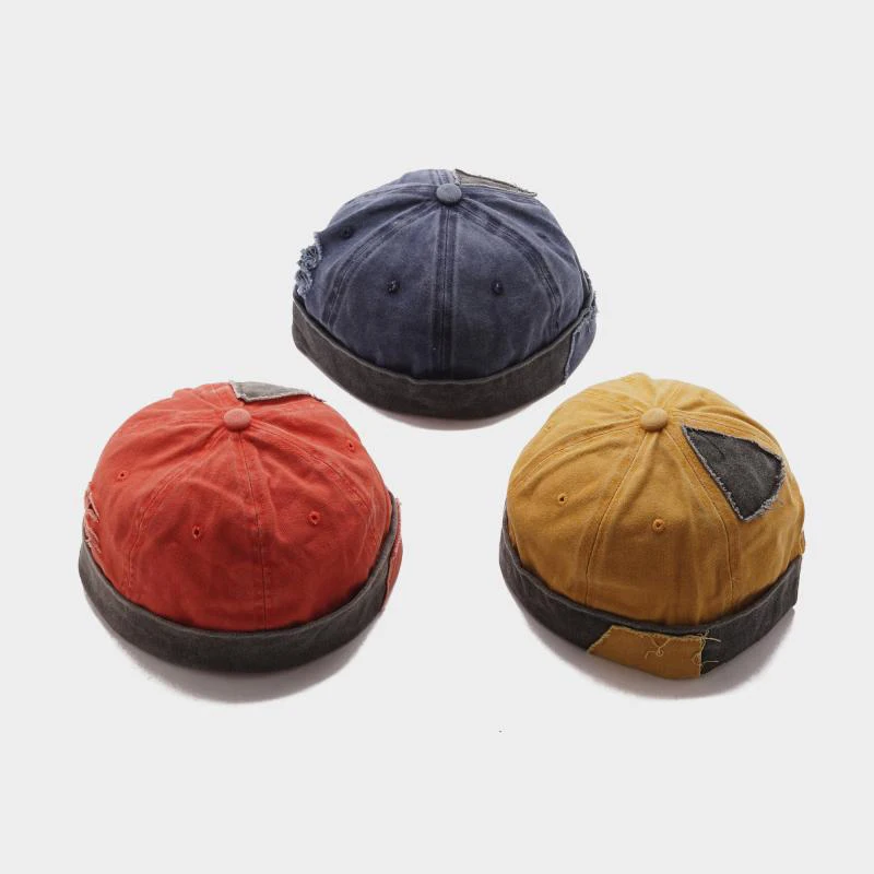 LA 2019 новая джинсовая Морячка с дырками шапка бини черепом Ретро стиль темно-синяя