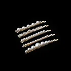 5 шт.лот, большие и маленькие размеры искусственный жемчуг бусины заколки для волос Заколки для женщин модные украшения для волос простой заколки