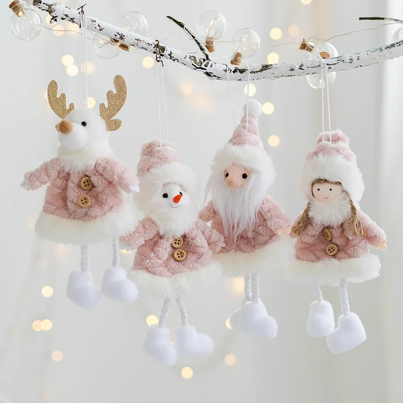 

Christmas Plush Angel Girl Snowman Pendant Old Man Snowman Doll Pendant Christmas Tree Decoration Christmas Ornaments