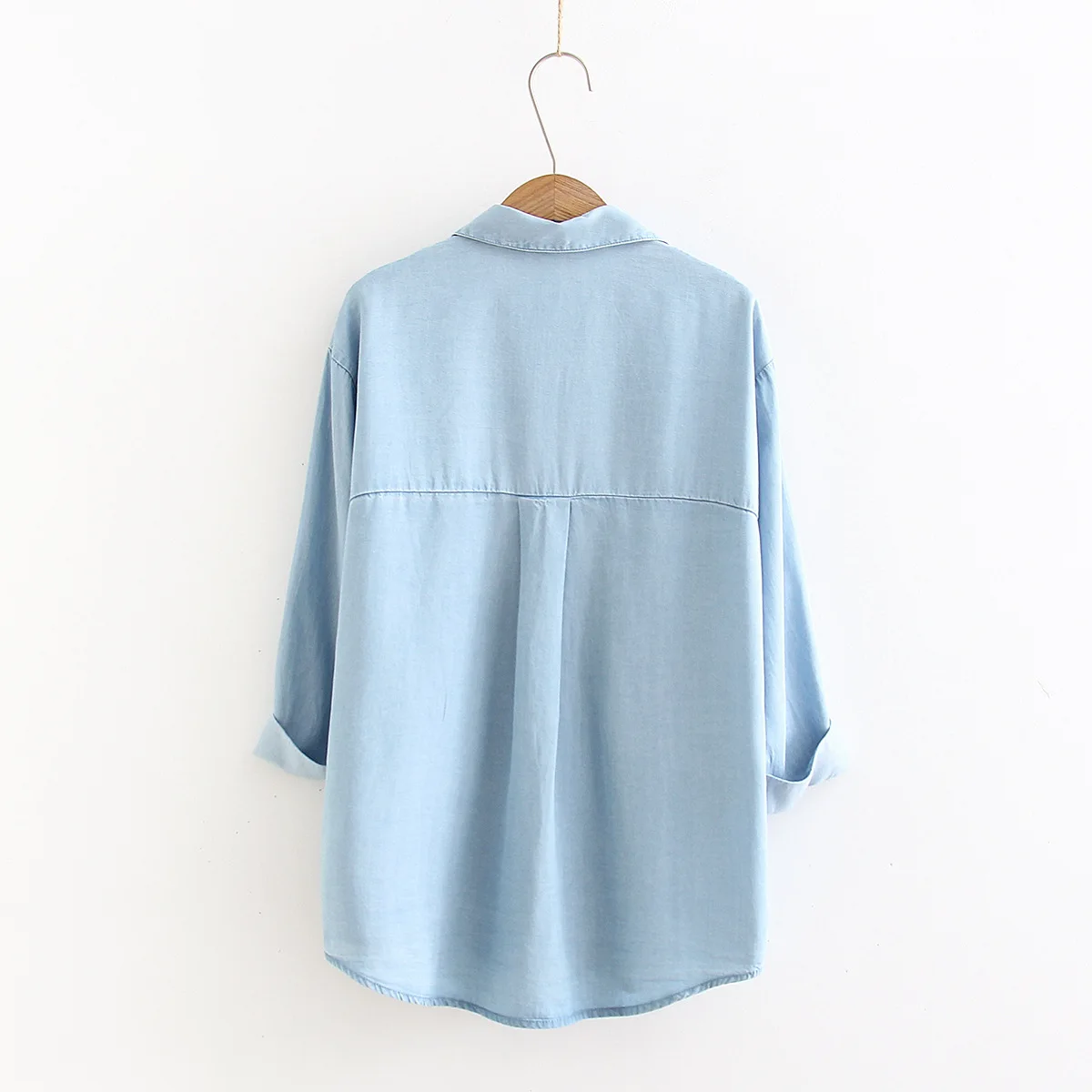 Женская джинсовая рубашка шикарные джинсы Blusas Mujer Tencel мягкие с длинным рукавом