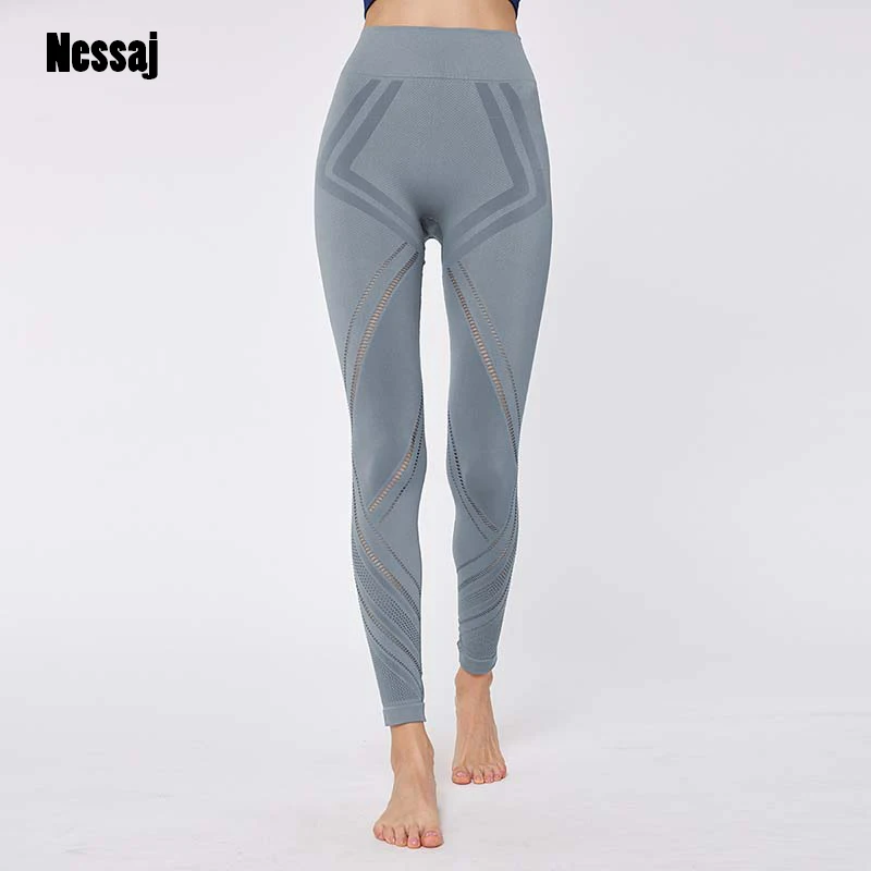 Летние бесшовные леггинсы Nessaj женская одежда быстросохнущие спортивные