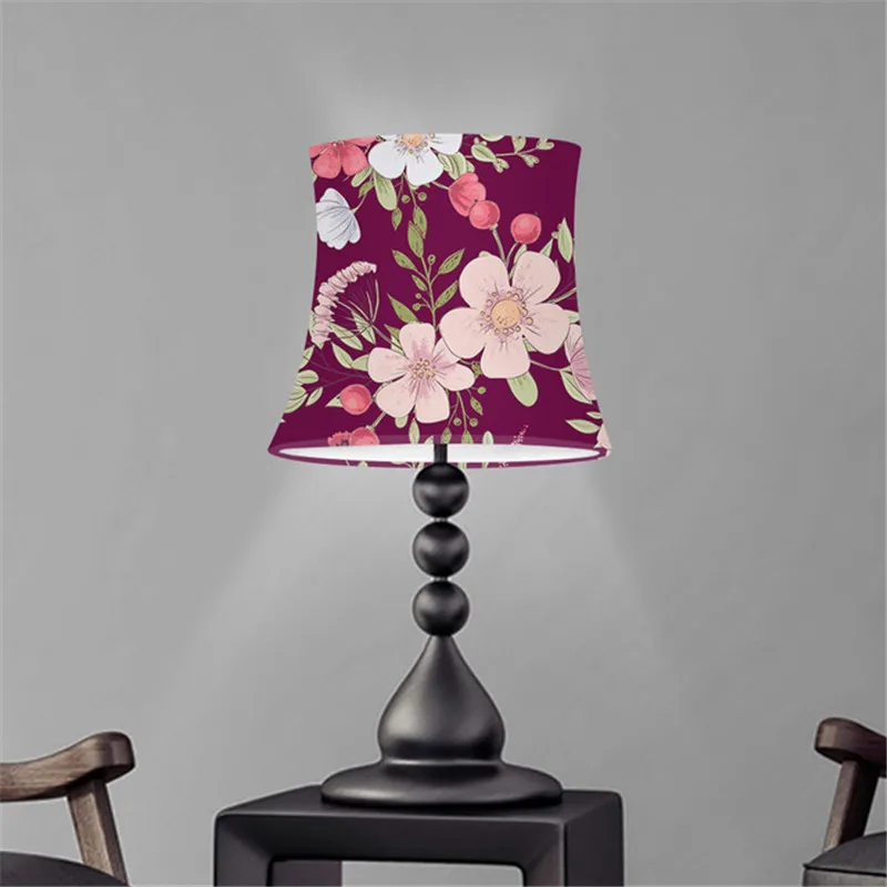 

Polynesia Clipart Jungle Flower Pattern Lampshades Art Decor Table Desk Wall Lamp Covers Home Accessories Elastic Light Shades