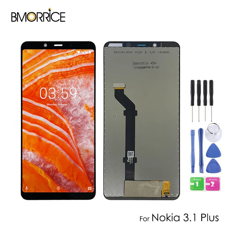 6 &quotЖК-дисплей для Nokia 3 1 Plus ЖК-дисплей кодирующий преобразователь сенсорного