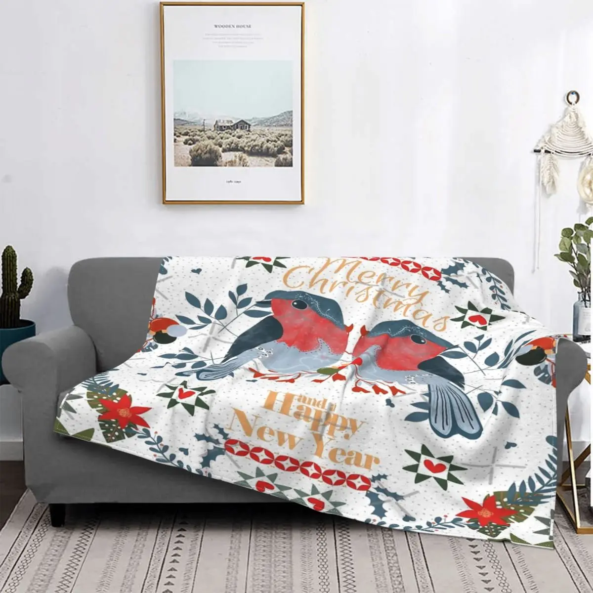 

Manta de arte folclórico para la cama, cubrecama a cuadros, manta de playa, manta doble, fundas de invierno