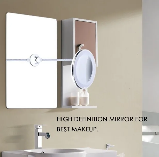 

360 Rotation 10X Magnifying Makeup Mirror Flexible Mirror Folding Vanity Mirror LED Light