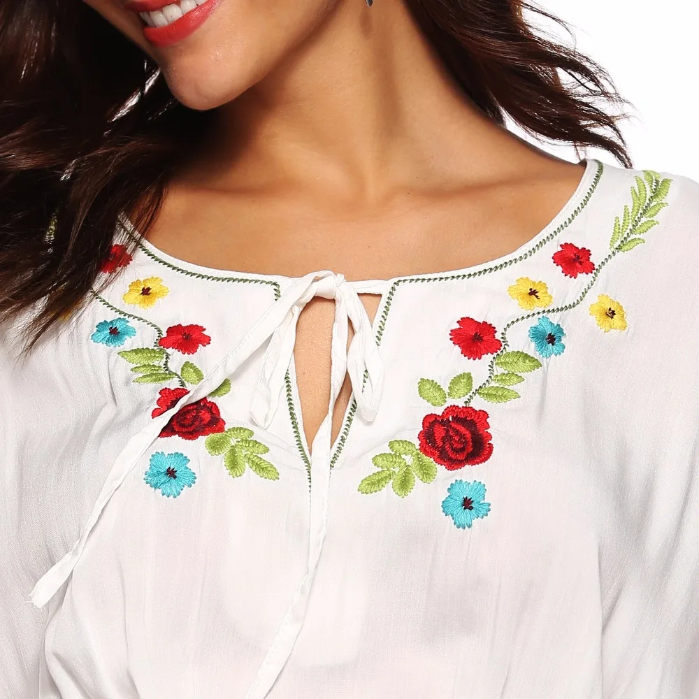 Белая хлопковая туника Пляжное Платье на шнуровке рукав летучая мышь высокая