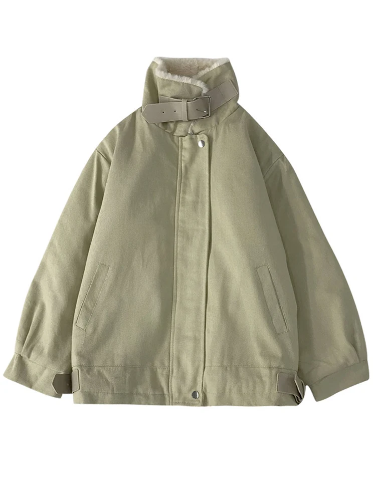 

Winter 2020 New Style Imitation Lamb Clothing Work Clothes Cotton Clothing Korean Version Plush Cotton Padded Jacket Thickened W