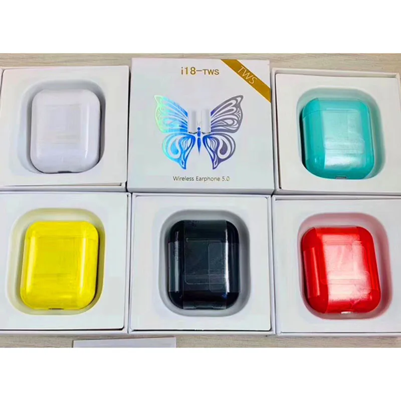 Оригинальные новые i18 TWS беспроводные наушники Bluetooth гарнитуры Сенсорное