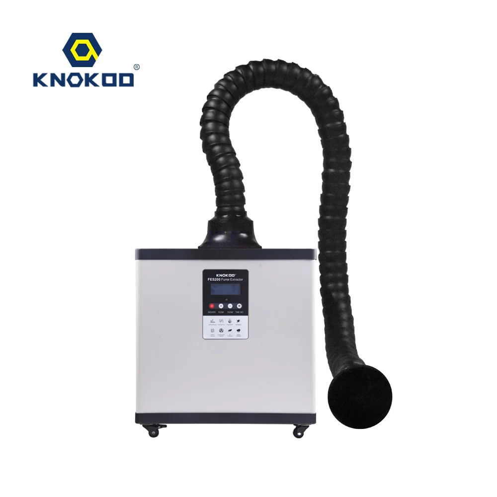 KNOKOO 200 Вт Цифровой дисплей вытяжка дыма ЖК-дисплей поглотитель дыма одноканальный FES200 Лазерная паяльная машина для очистки воздуха