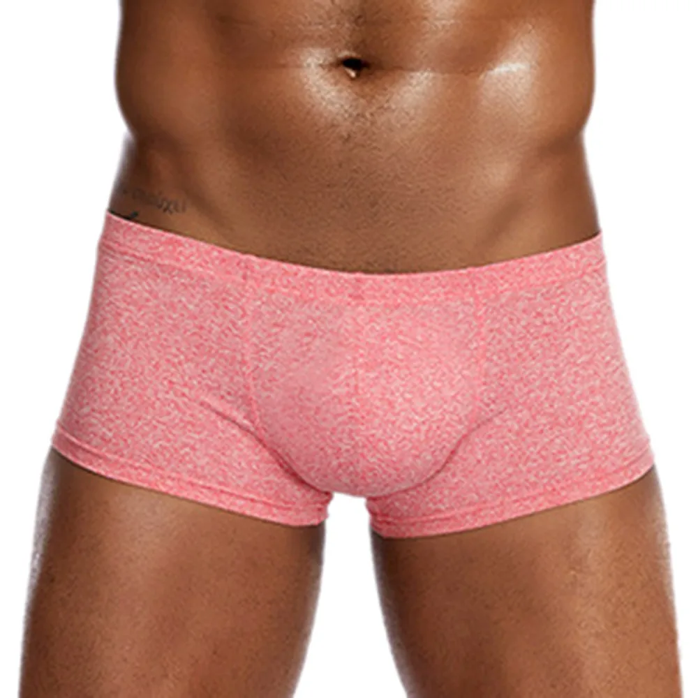 Мужское хлопковое однотонное нижнее белье боксеры с мешочком трусы шорты