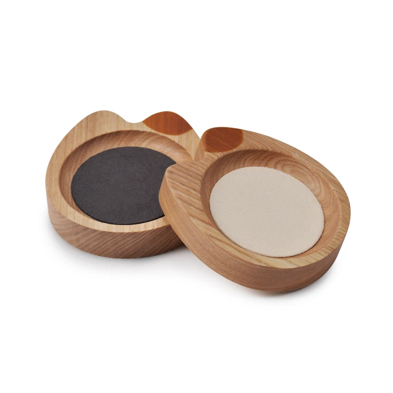 Oirlv Solid Wood Jewelry Tray Cat Head Design Ring Earrings Jewelry Storage Display Stand Decoration Cute