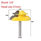 Фреза для работ по дереву, хвостовик 14 дюйма, ширина 45 градусов, 1-38 дюйма