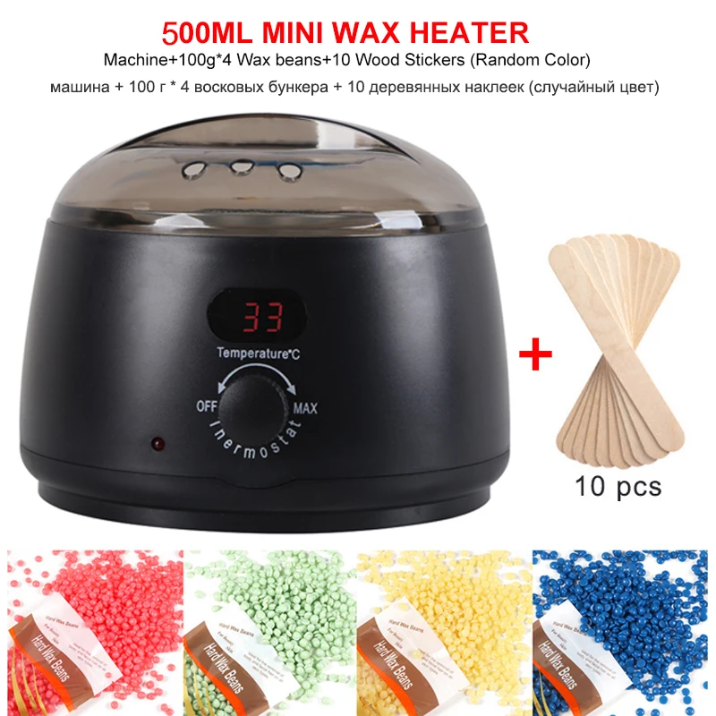 воскоплав для депиляции Набор восковой эпиляции машина расплава воска 500cc LCD