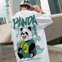 2021 summer new asian size m 8xl oversized mens short sleeved tshirt chinese style panda anime print short sleeved 150kg shirts