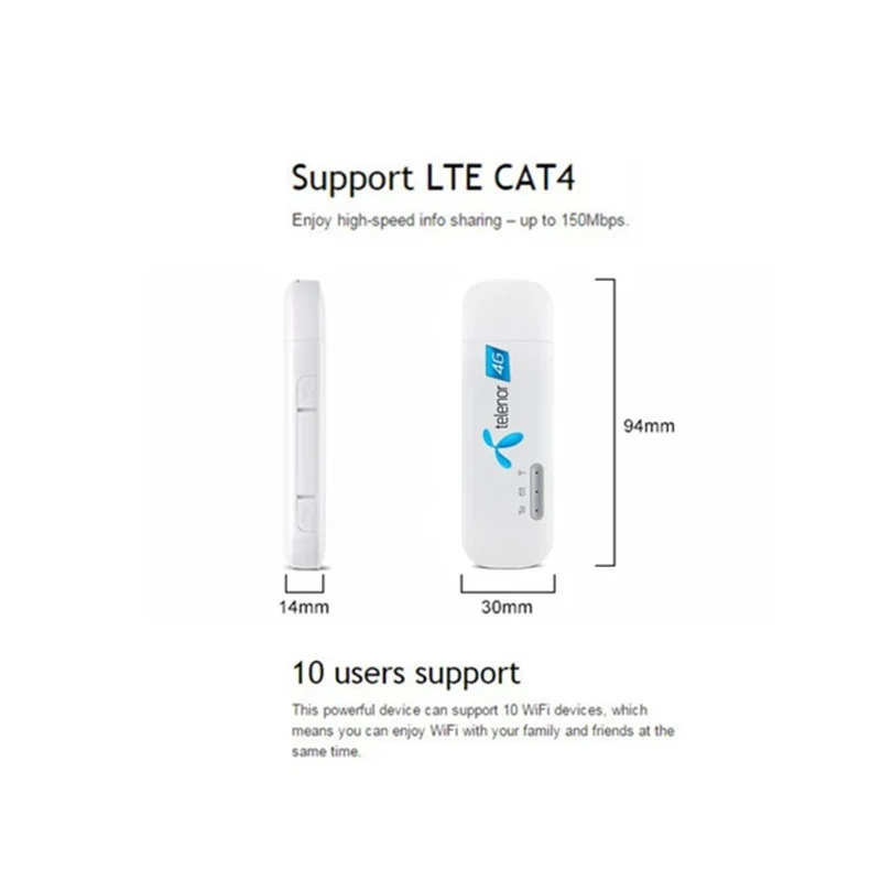 Unlocked Huawei E8372h-608 E8372H-320 E8372H-820 E8372H-153 Wingle LTE Universal 4G USB MODEM WIFI Mobile Support 10 Wifi Users