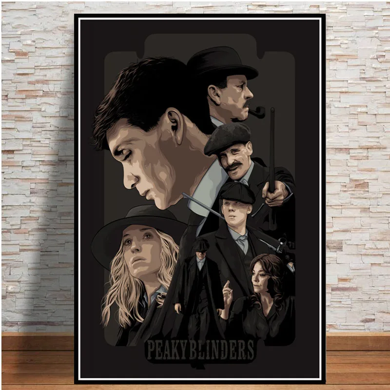 MQ3568 Горячая Peaky blinds Cillian Murphy США ТВ-шоу серия сезон художественный плакат Шелковый Холст украшение дома Настенная картина печать - Цвет: Прозрачный