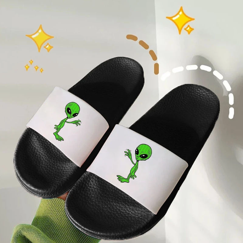 

Women Novelty Pattern Slippers 2021 Outdoor Sandals Spring Summer Beach Fashion Open Toe Slippers Printed Non-slip Slides