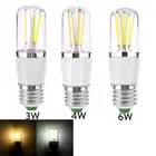 Диммируемая светодиодсветильник лампа E27, 220 В, 3 Вт, 4 Вт, 6 Вт, монолитный блок светодиодов с нитью накаливания, светодиодная лампа для светильник, 110 В, 12 В постоянного тока, сменная лампа 30 Вт, 40 Вт, 60 Вт