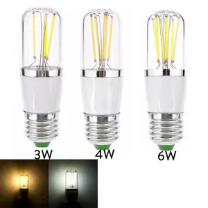 Диммируемая светодиодсветильник лампа E27, 220 В, 3 Вт, 4 Вт, 6 Вт, монолитный блок светодиодов с нитью накаливания, светодиодная лампа для светильник, 110 В, 12 В постоянного тока, сменная лампа 30 Вт, 40 Вт, 60 Вт