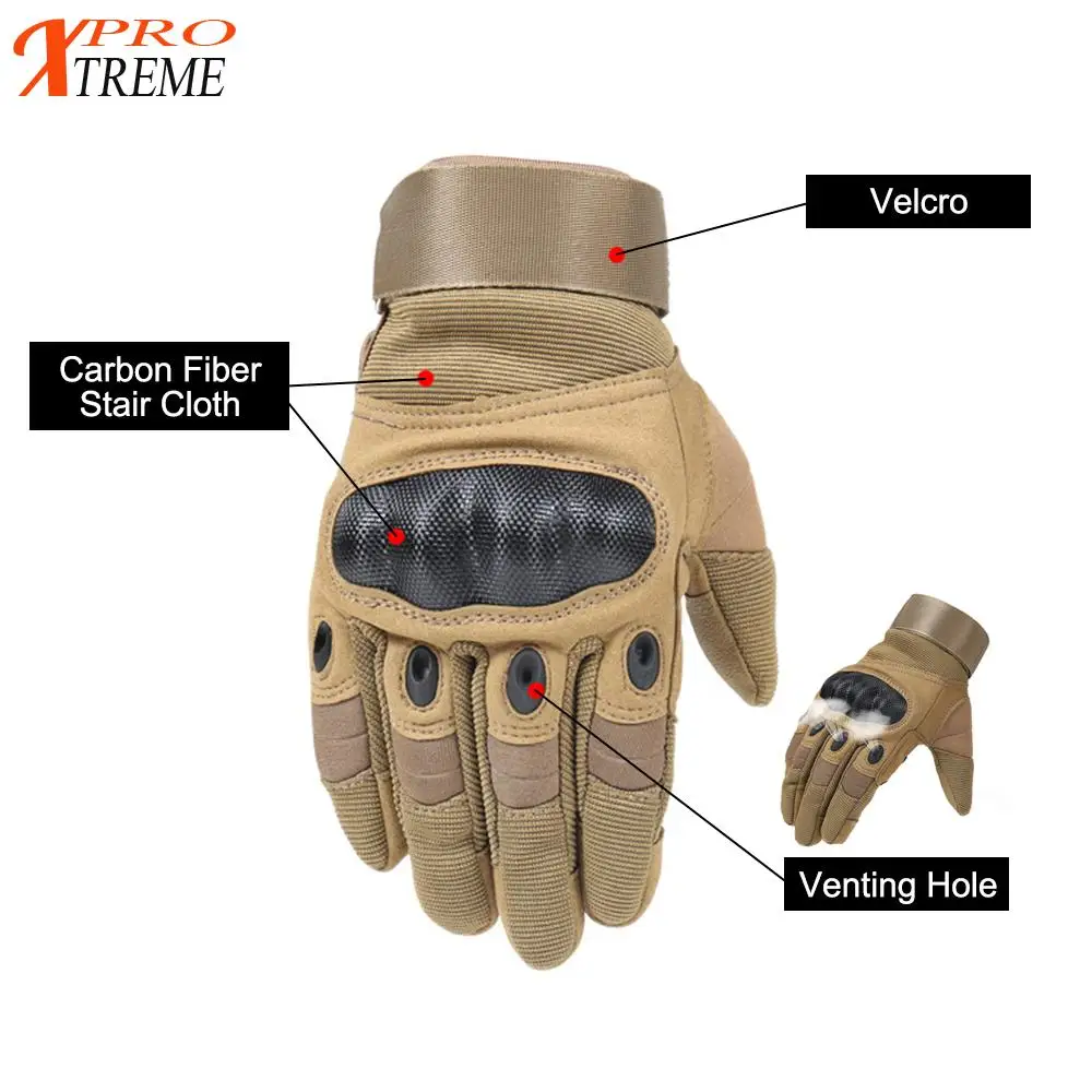 Racing Sport Glove Motocross Protective Gloves Motorcycle Breathable Gloves PU Leather Knuckle Full Finger Gloves Protective