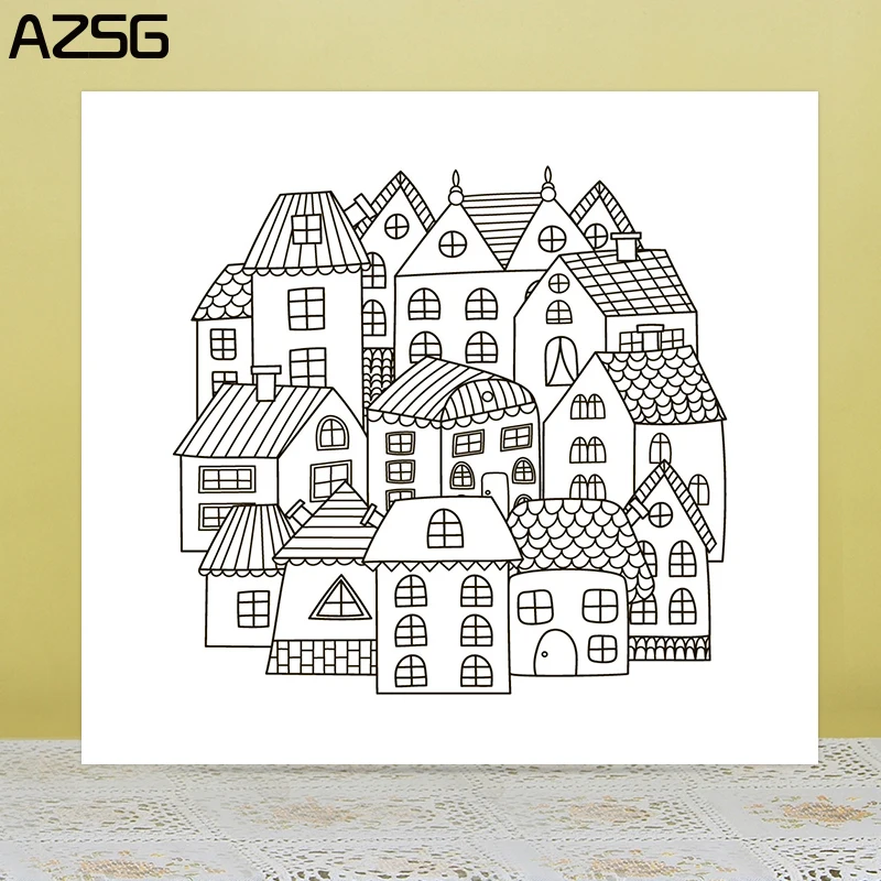 AZSG Сказочный Дом прозрачные штампы для DIY Скрапбукинг/изготовление карт