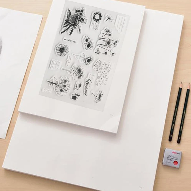 Дейзи Силиконовые DIY прозрачные наклейки материалы для скрапбукинга фотоальбома